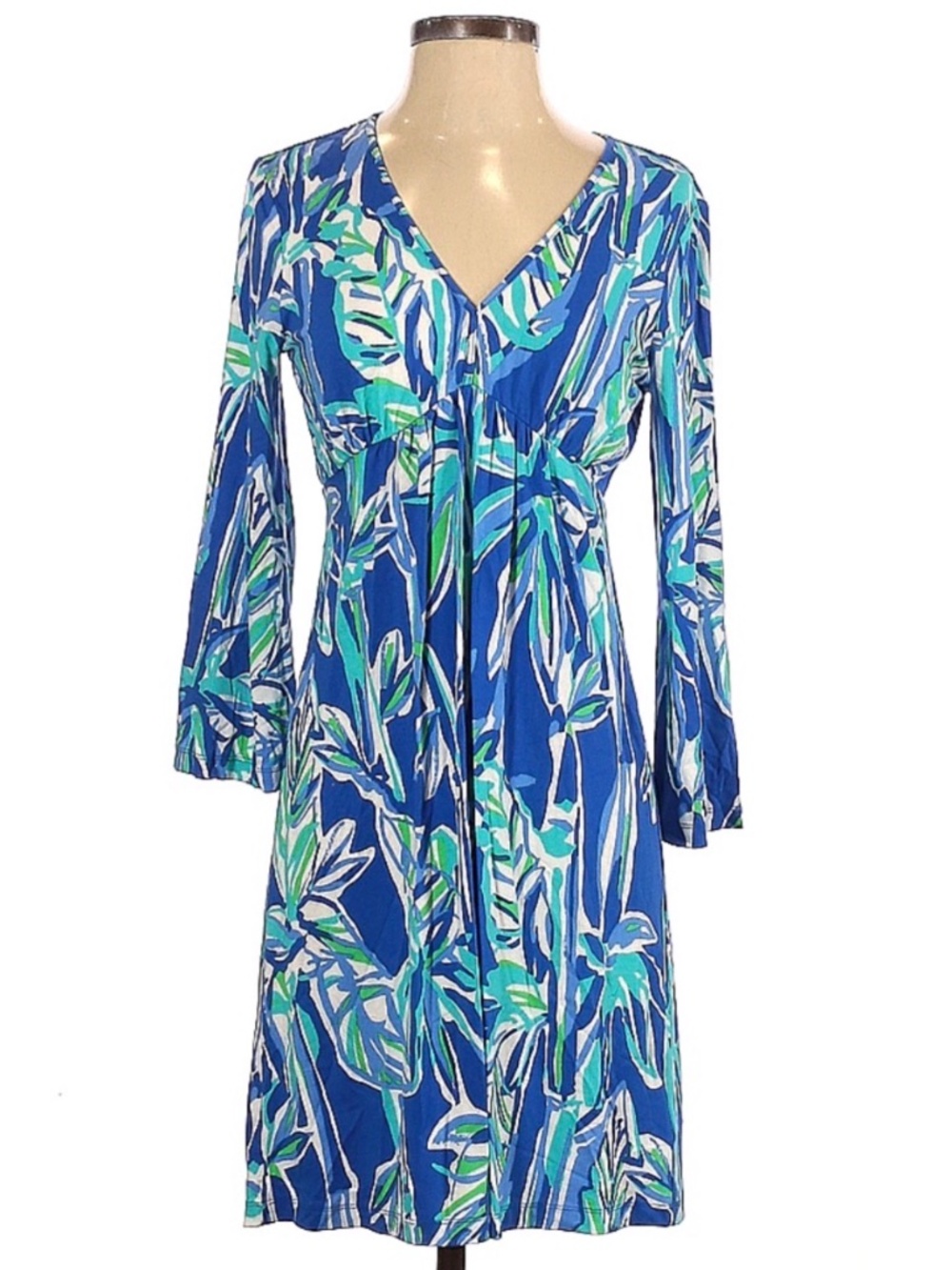 Lilly Pulitzer Blue & Teal cotton dress -- Size Small